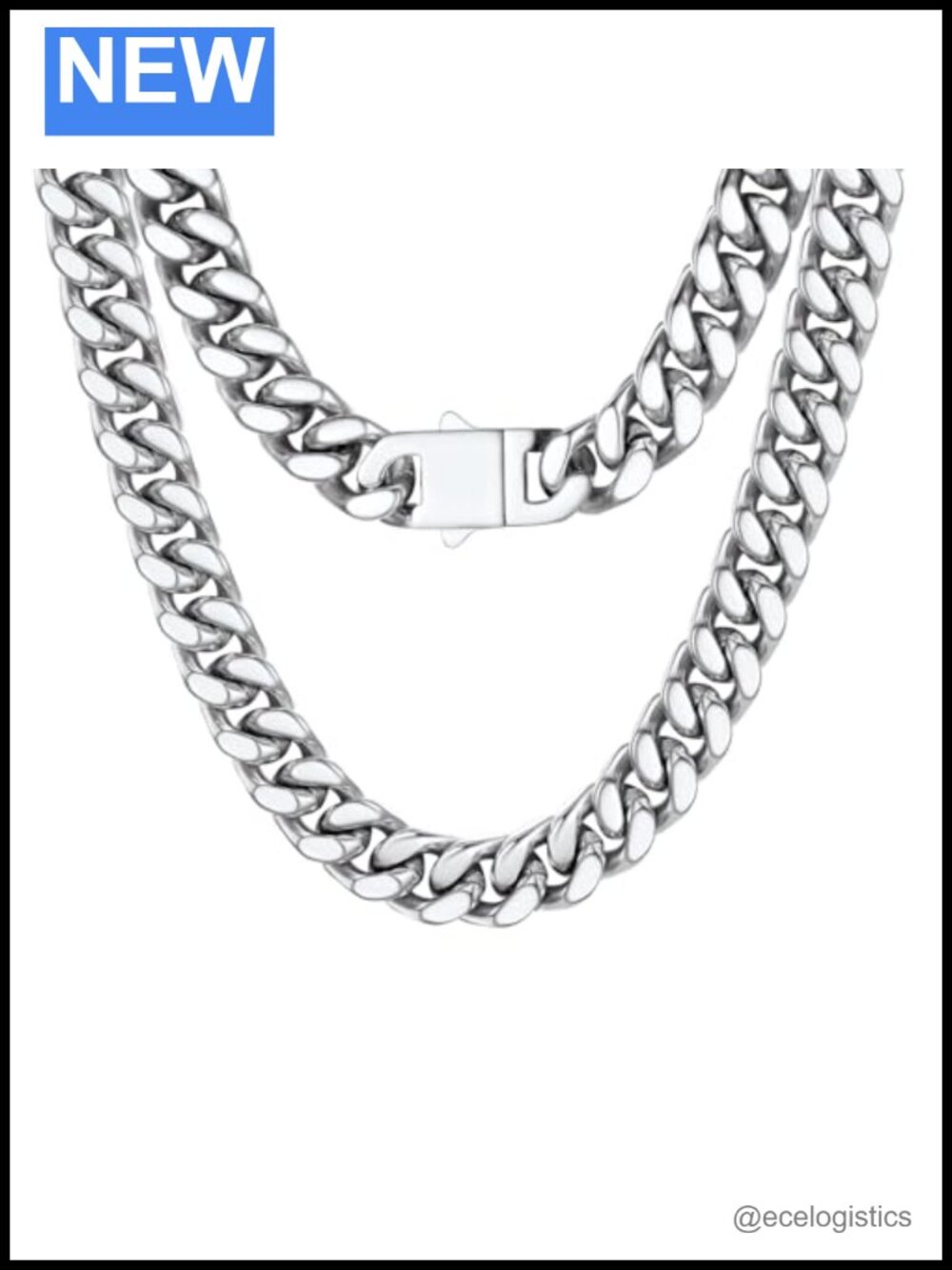 Stainless Steel Cuban Link Chain Necklace